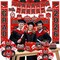 Class of 2026 Graduation Decorations Kit - Bold Red and Black Congrats Grad Banner Set with Backdrop, Card Box, Honeycomb Centerpieces, and Balloons - Complete Party Supplies for High School and College